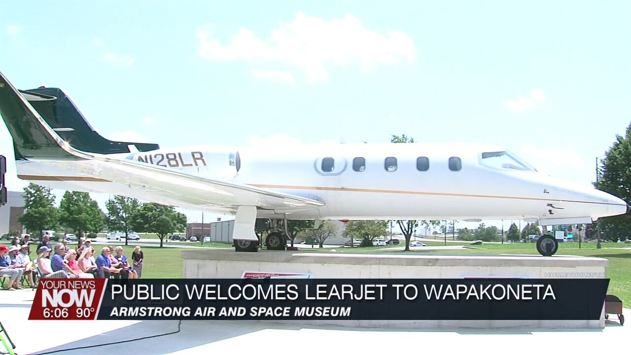 Armstrong Air and Space Museum officially unveils Neil Armstrong's Learjet